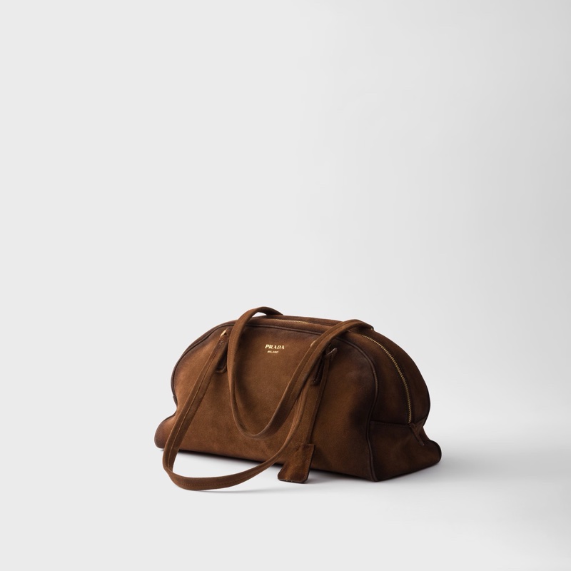 Prada 女士 Bowling 中號絨面革包均碼碼中號、35cm*16cm*20cm-5