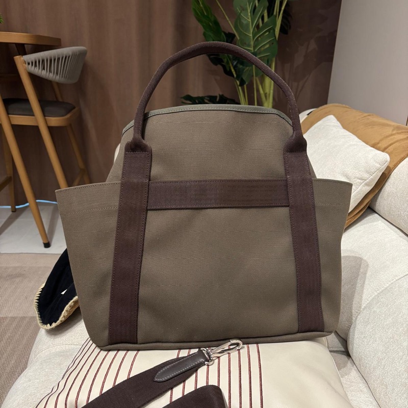 HERMES Grooming tote shoulder bag Stamp X-3