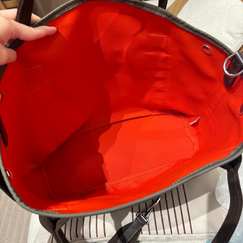 HERMES Grooming tote shoulder bag Stamp X-6