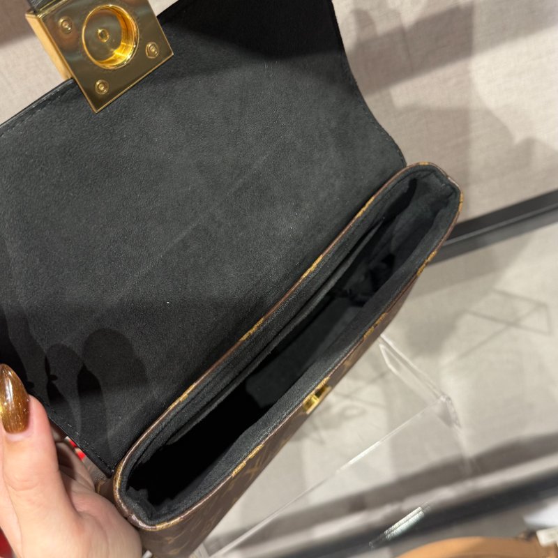 💼 LV Locky BB 黑拼老花鎖頭包 + J02287 經典老花拼紅寬肩帶(極值成套出售)-5