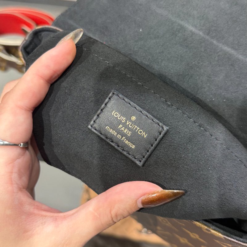 💼 LV Locky BB 黑拼老花鎖頭包 + J02287 經典老花拼紅寬肩帶(極值成套出售)-6