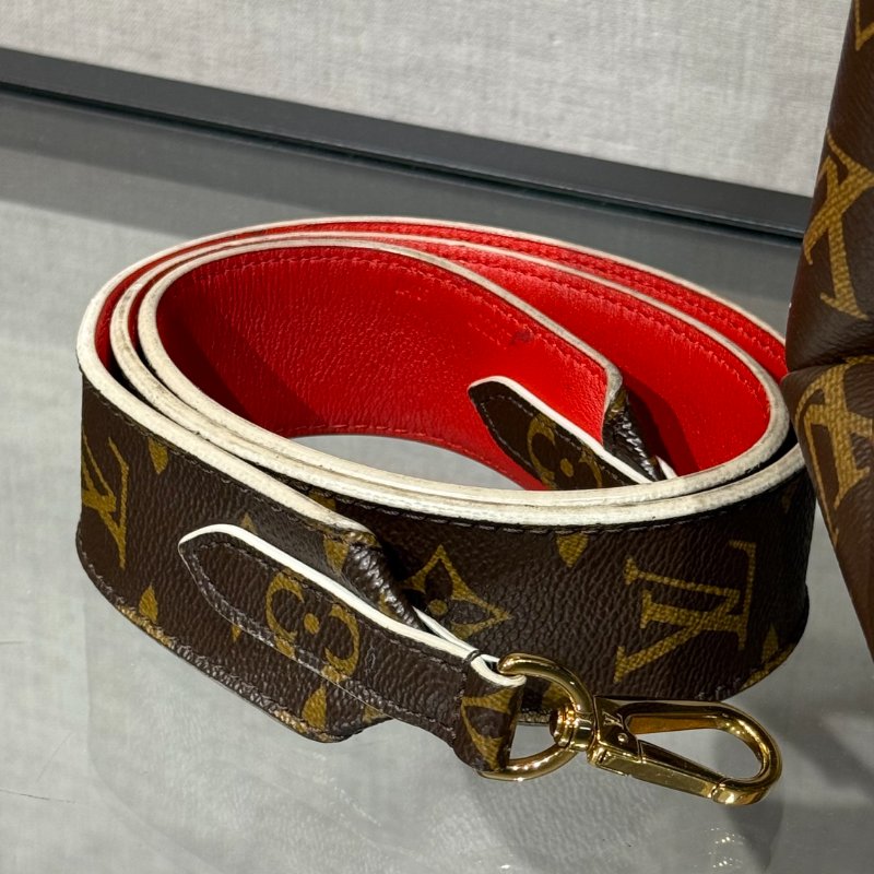 💼 LV Locky BB 黑拼老花鎖頭包 + J02287 經典老花拼紅寬肩帶(極值成套出售)-12