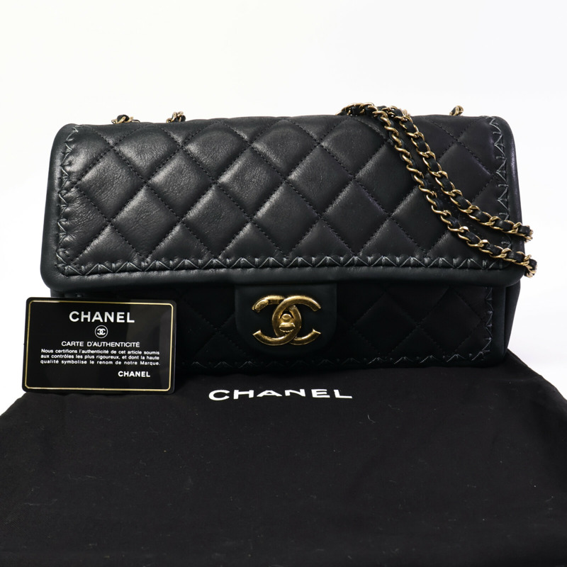 CHANEL 牛皮皮革Chain Shoulder Bag鏈帶肩背袋-9