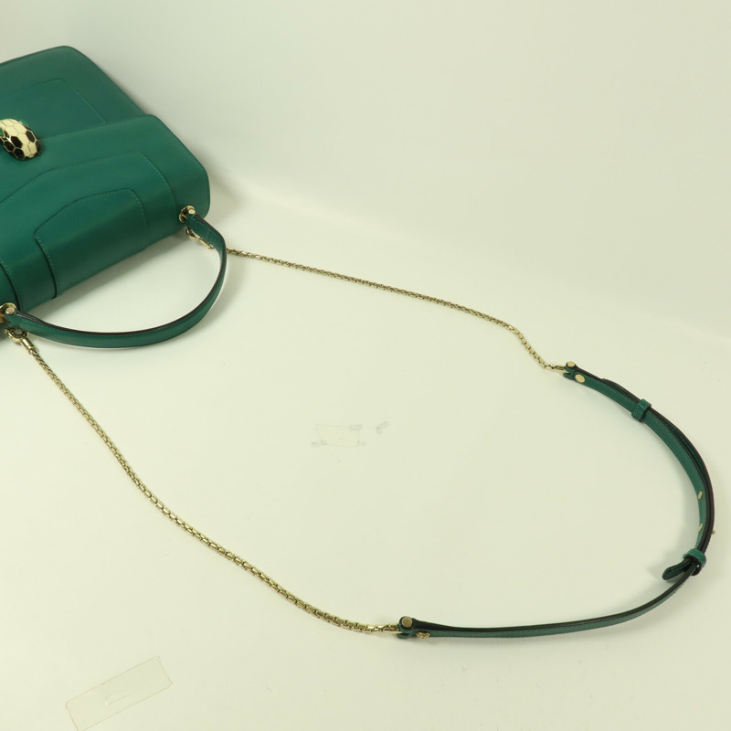 BVLGARI 牛皮皮革Serpenti Forever鏈帶手挽肩背兩用袋-8
