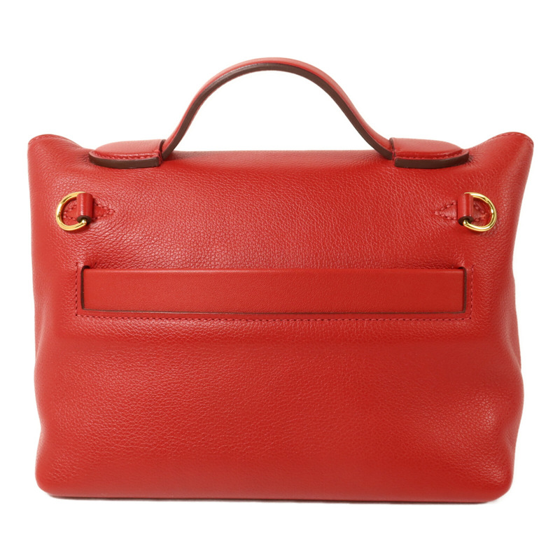 HERMES Swift皮革/Evercolor皮革Mini 24/24手挽肩背兩用袋Rouge Piment-1