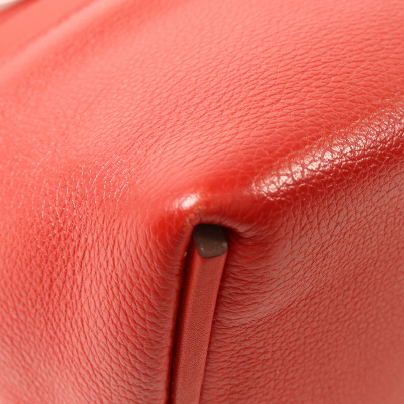 HERMES Swift皮革/Evercolor皮革Mini 24/24手挽肩背兩用袋Rouge Piment-12
