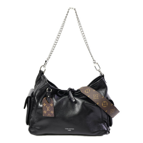 LOUIS VUITTON 羊皮皮革Carry All Vibe PM銀扣手挽肩背兩用袋