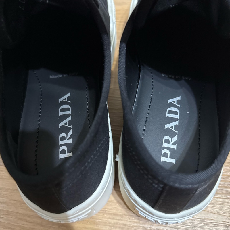 Prada 厚底 帆布 黑色 三角標 37號 23.5公分-8