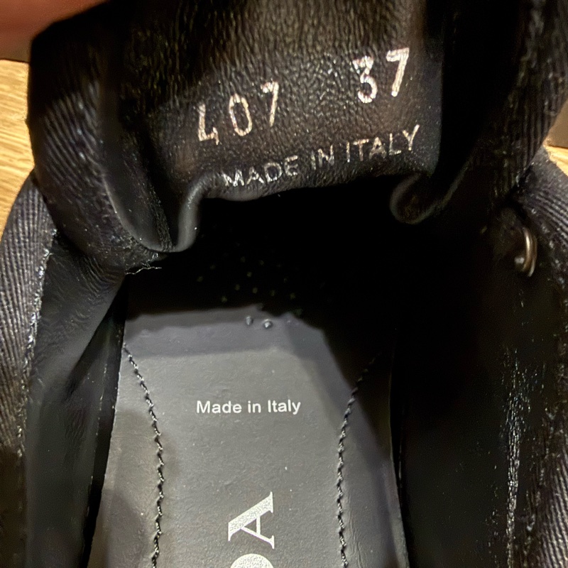 Prada 厚底 帆布 黑色 三角標 37號 23.5公分-10