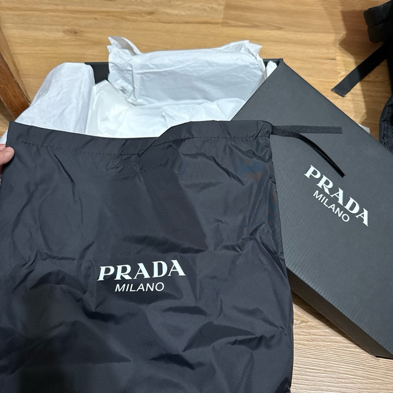 Prada 厚底 帆布 黑色 三角標 37號 23.5公分-13