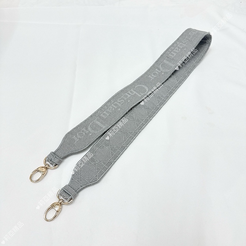 莉亞精品♡ Dior 刺繡黛妃包 灰中號 二手-17