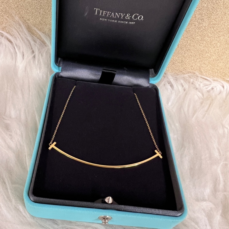 Tiffany 18黃k大微笑項鏈Tsmile33637179-0