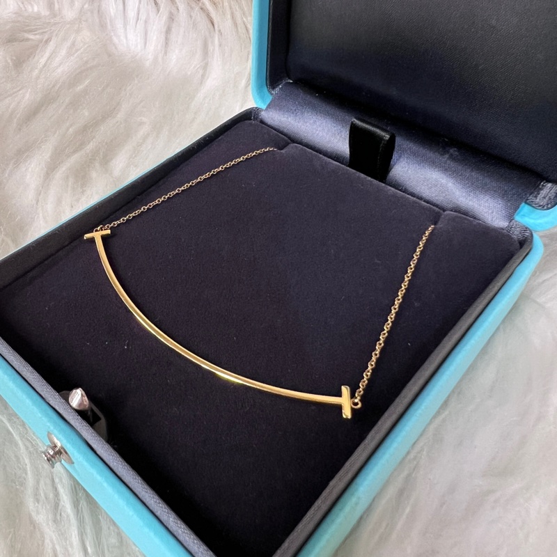 Tiffany 18黃k大微笑項鏈Tsmile33637179-1
