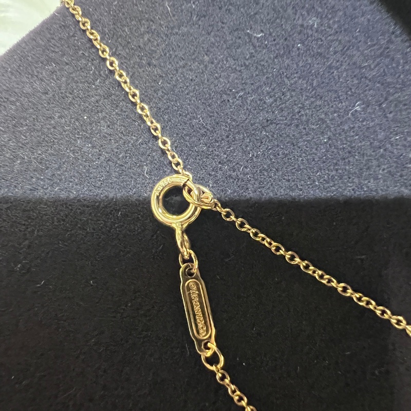 Tiffany 18黃k大微笑項鏈Tsmile33637179-7