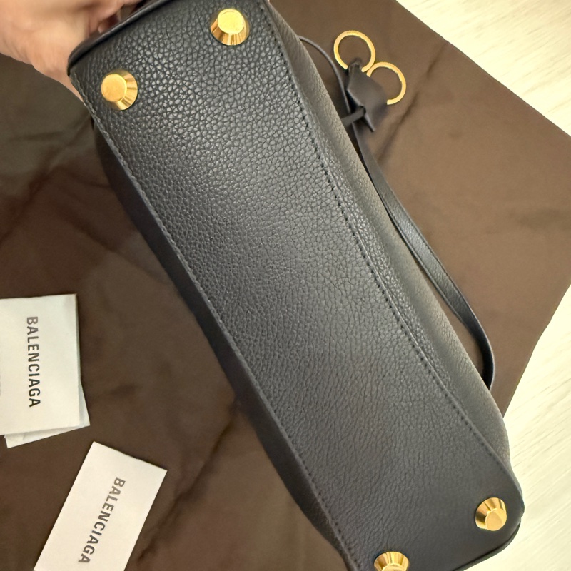 九成新。BALENCIA Rodeo小號 荔枝皮 黑金款-8