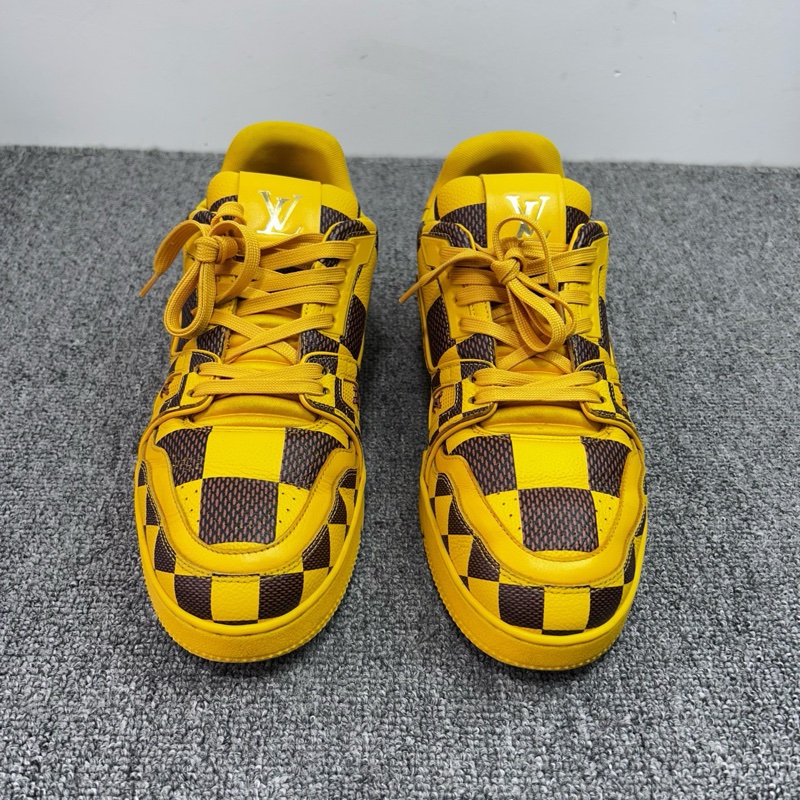Louis Vuitton 路易威登 黑黃棋盤格Trainer/95新 41碼 /7碼-1