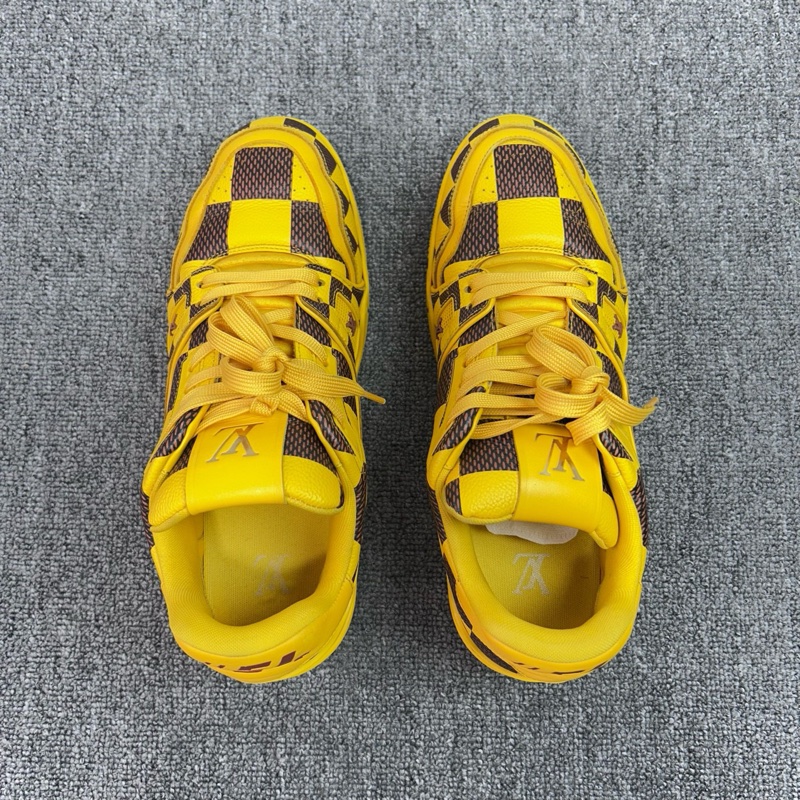 Louis Vuitton 路易威登 黑黃棋盤格Trainer/95新 41碼 /7碼-2