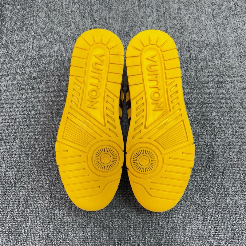 Louis Vuitton 路易威登 黑黃棋盤格Trainer/95新 41碼 /7碼-7