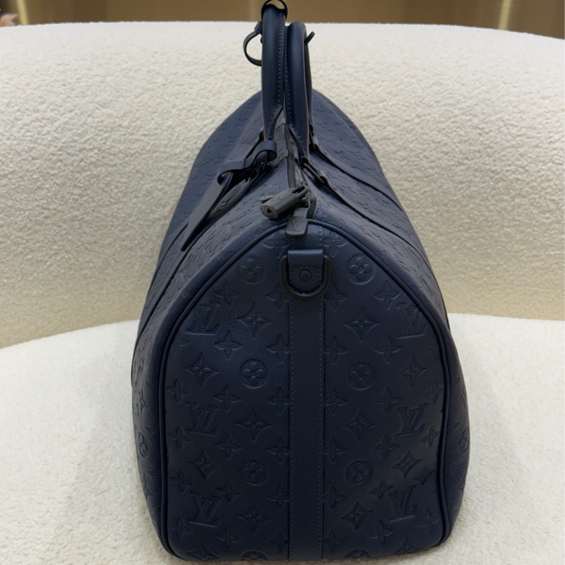 LV Keepall Bandouliere 50 藍色旅行袋-1