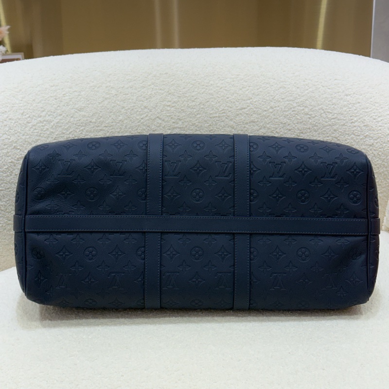 LV Keepall Bandouliere 50 藍色旅行袋-2