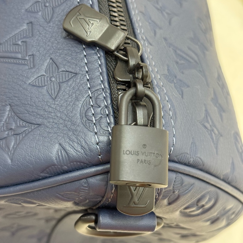 LV Keepall Bandouliere 50 藍色旅行袋-3
