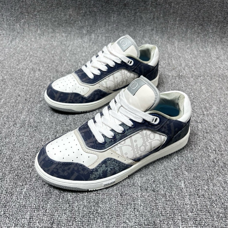 DIOR 迪奧 B27新款 低幫板鞋 海軍藍色 牛仔39碼 99新-0