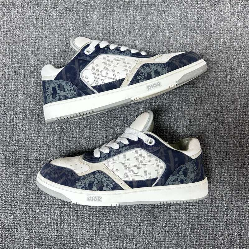 DIOR 迪奧 B27新款 低幫板鞋 海軍藍色 牛仔39碼 99新-2