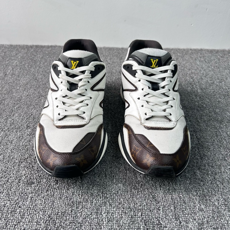 Louis Vuitton 路易威登 LV Trail 老花拼接跑鞋 白棕色 /41碼 /7碼 /95新-1