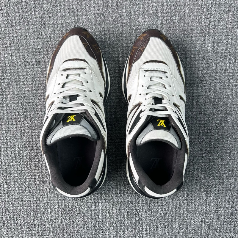 Louis Vuitton 路易威登 LV Trail 老花拼接跑鞋 白棕色 /41碼 /7碼 /95新-2