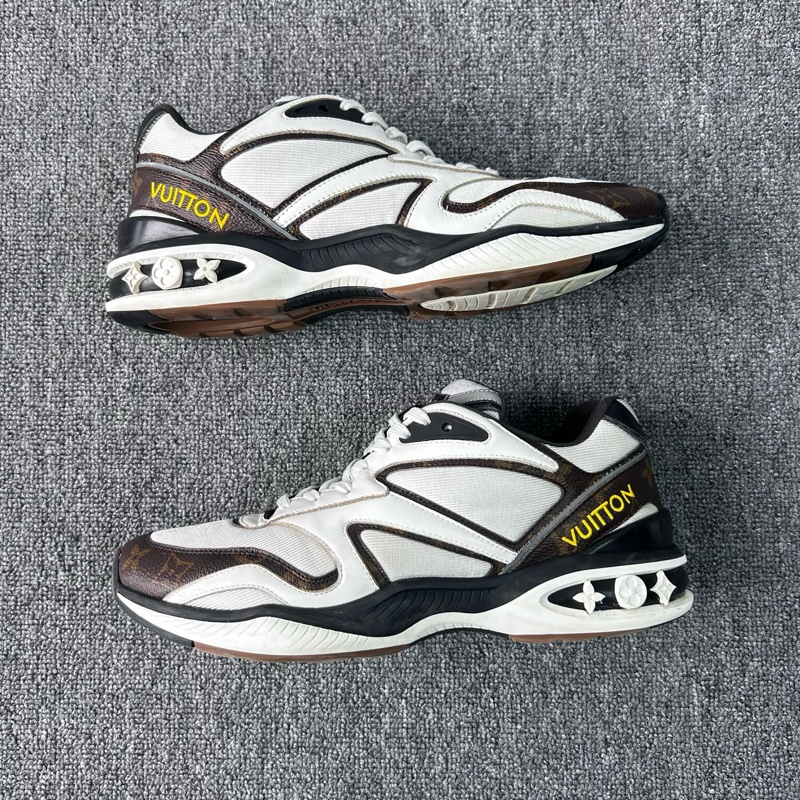 Louis Vuitton 路易威登 LV Trail 老花拼接跑鞋 白棕色 /41碼 /7碼 /95新-3