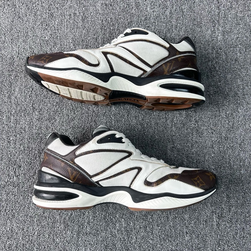 Louis Vuitton 路易威登 LV Trail 老花拼接跑鞋 白棕色 /41碼 /7碼 /95新-4