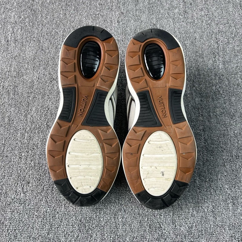 Louis Vuitton 路易威登 LV Trail 老花拼接跑鞋 白棕色 /41碼 /7碼 /95新-7