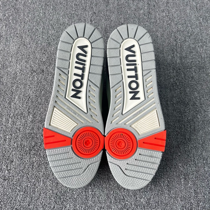 LOUIS VUITTON 路易威登 LV TRAINER 粉綠黑馬卡龍 休閒鞋/43.5碼 /9.5碼 98新-7