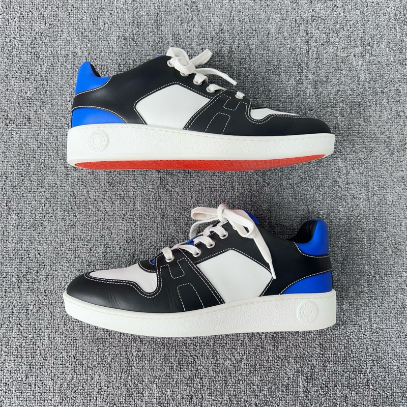 愛馬仕/Hermes Freestyle 厚底藍黑拼色板鞋 /40.5碼 98新-1