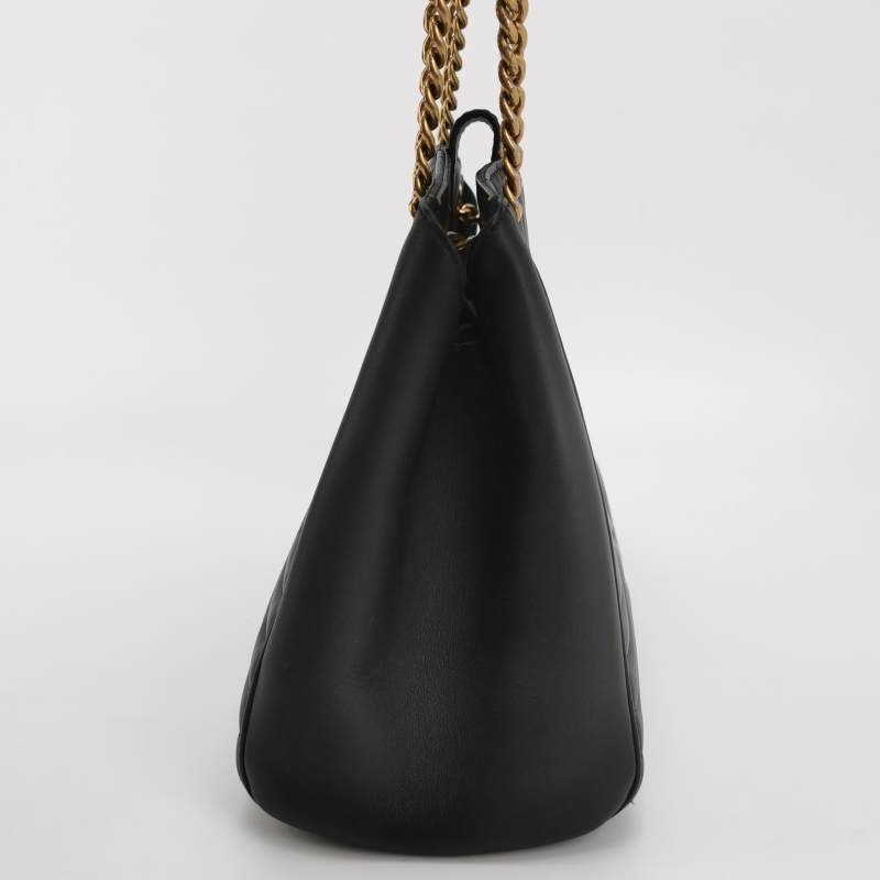 Louis Vuitton (LV) New Wave牛皮純色絎縫Logo標誌單肩包晶片款-3