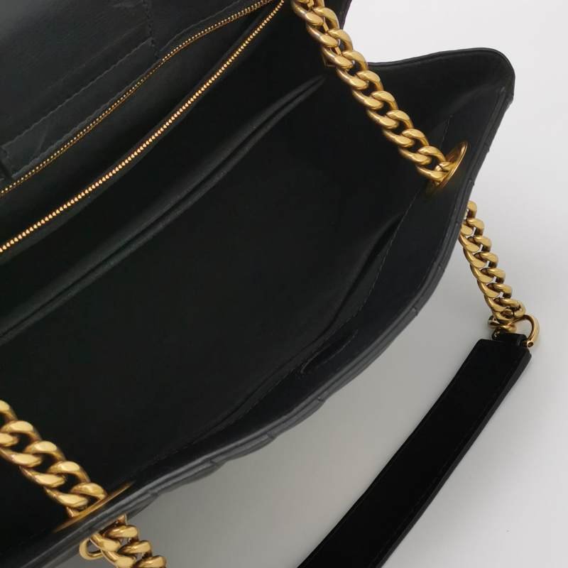 Louis Vuitton (LV) New Wave牛皮純色絎縫Logo標誌單肩包晶片款-6