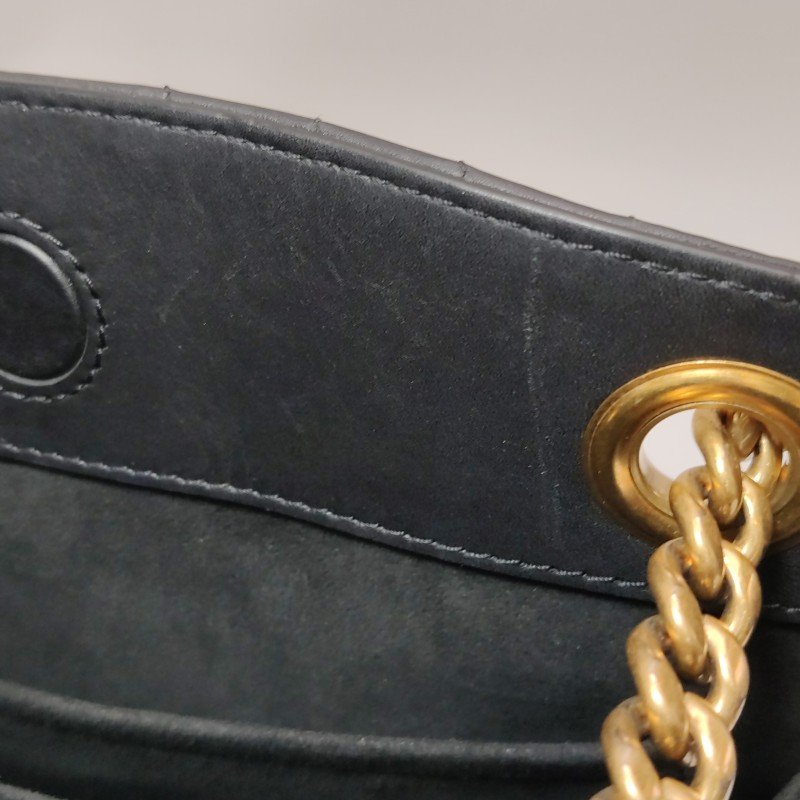 Louis Vuitton (LV) New Wave牛皮純色絎縫Logo標誌單肩包晶片款-7
