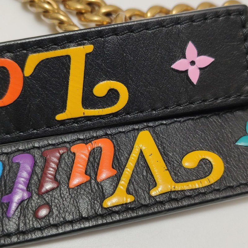 Louis Vuitton (LV) New Wave牛皮純色絎縫Logo標誌單肩包晶片款-10
