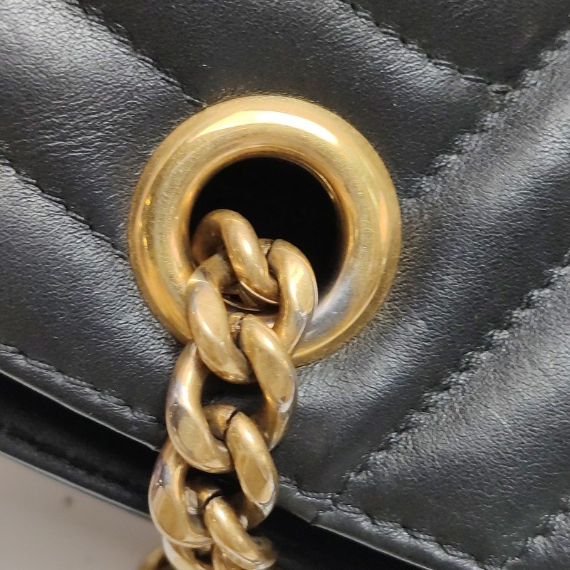Louis Vuitton (LV) New Wave牛皮純色絎縫Logo標誌單肩包晶片款-13