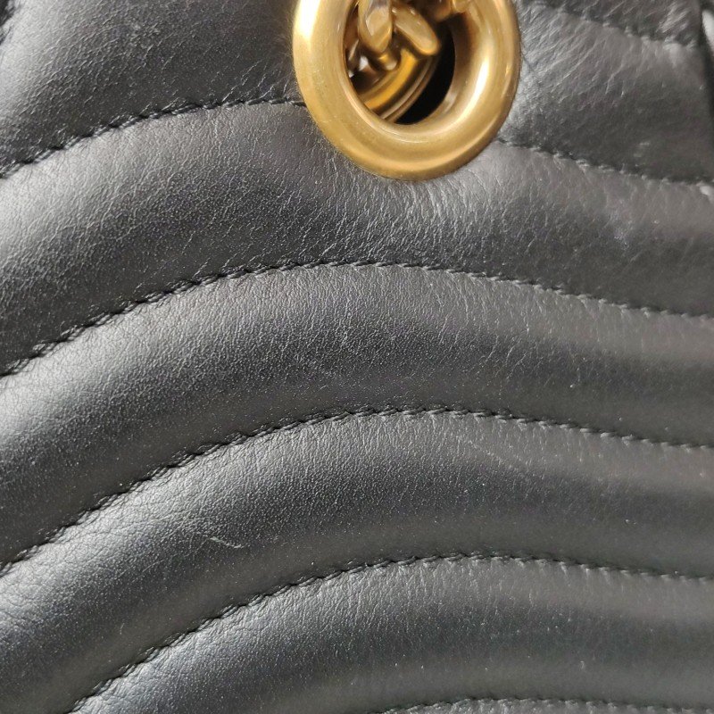 Louis Vuitton (LV) New Wave牛皮純色絎縫Logo標誌單肩包晶片款-16