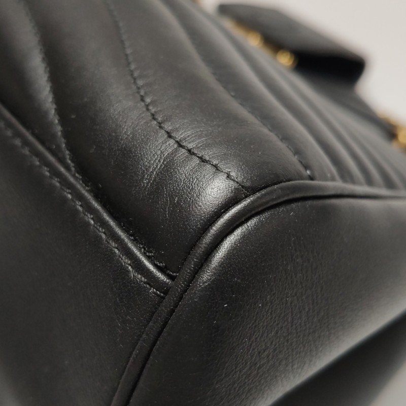 Louis Vuitton (LV) New Wave牛皮純色絎縫Logo標誌單肩包晶片款-22