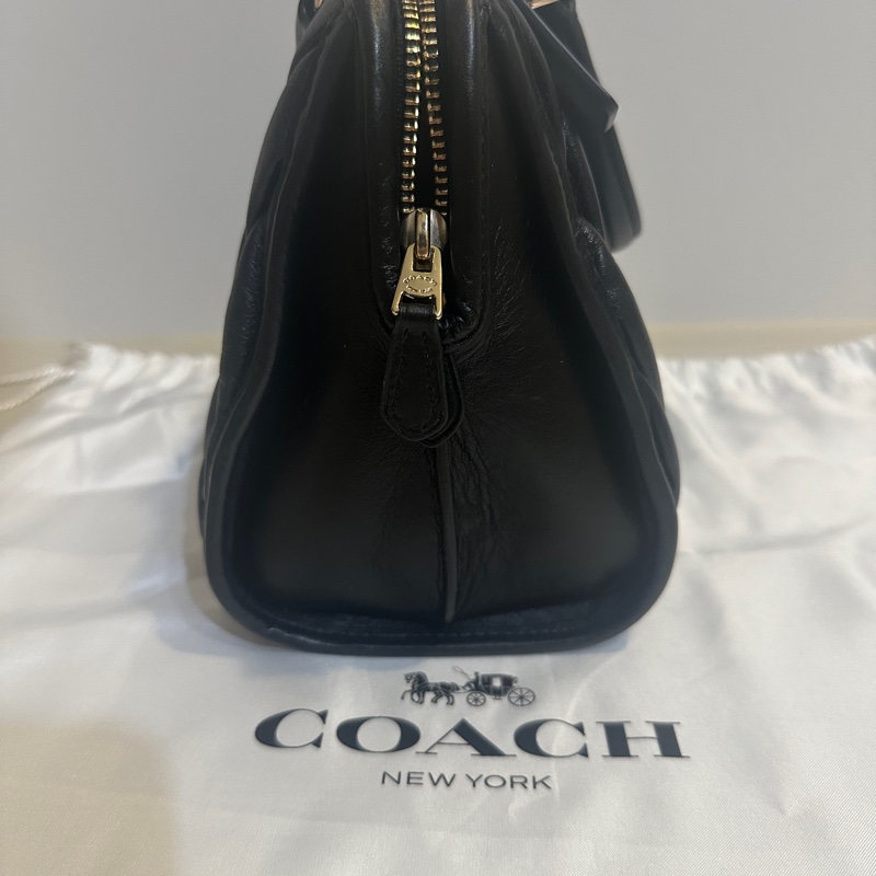 COACH 皺褶包|斜背 / 手拿兩用|全新未使用|經典黑色✨-2