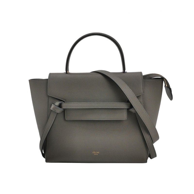 Celine Belt鯰魚包Micro牛皮純色紐結飾帶斜背包單肩包-0