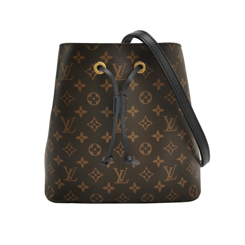 Louis Vuitton (LV) NÉONOÉ中型牛皮Monogram印花抽繩肩背包晶片款-0