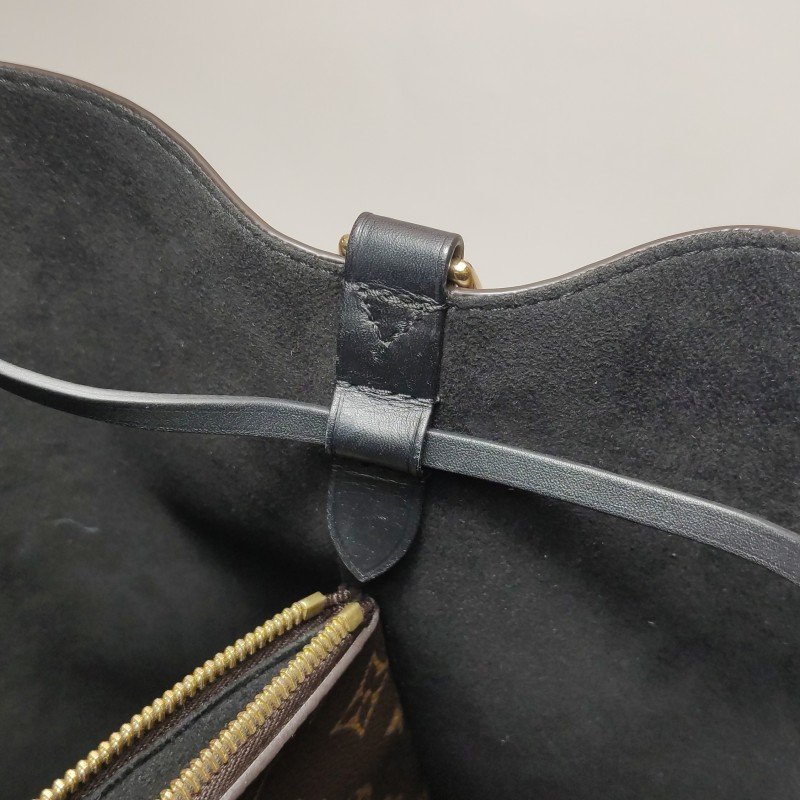 Louis Vuitton (LV) NÉONOÉ中型牛皮Monogram印花抽繩肩背包晶片款-9