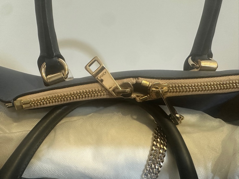 Chloé 雙色皮革手提包|全新未使用|深藍×淺藍配色-4