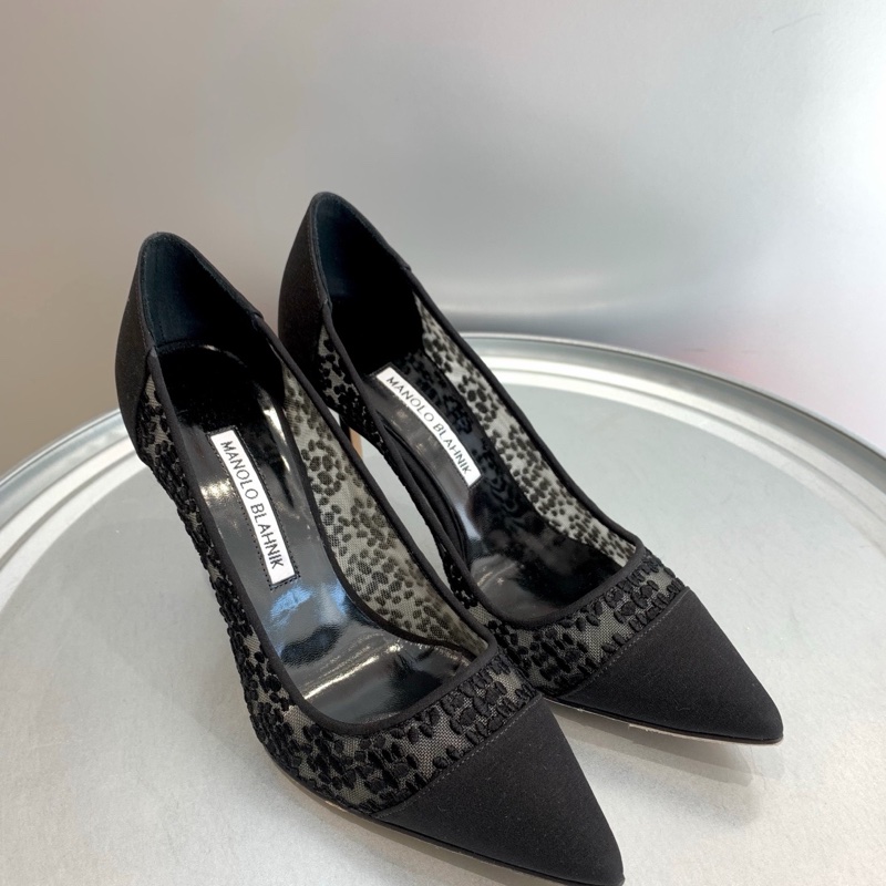 MANOLO BLAHNIK 蕾丝高跟鞋-0