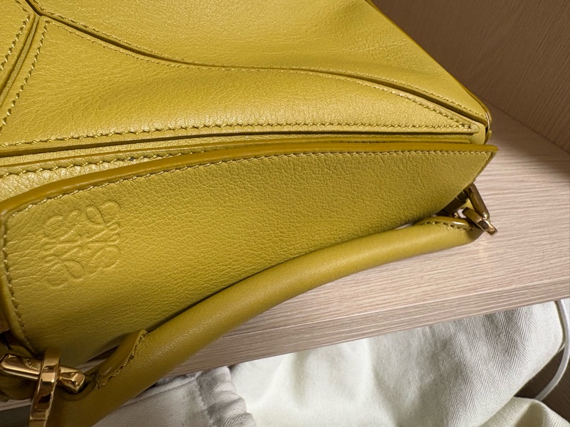 Loewe mini puzzle bright ochre 黃色 二手-2