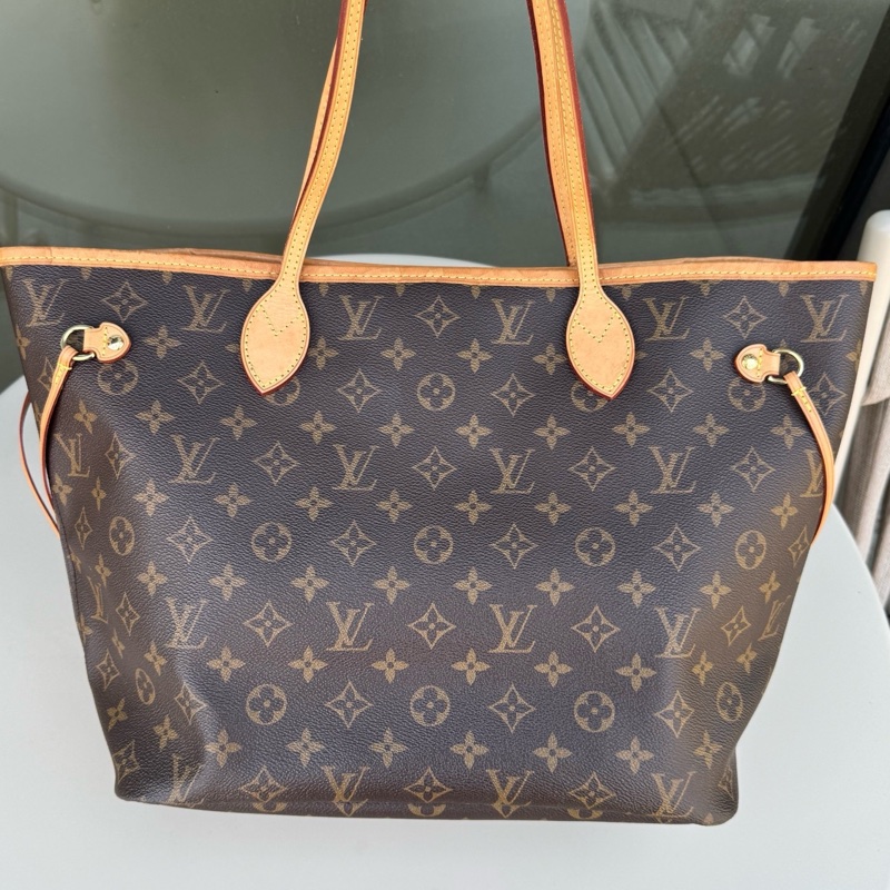 lv neverfull中號米色內里購物袋 芯片款-2
