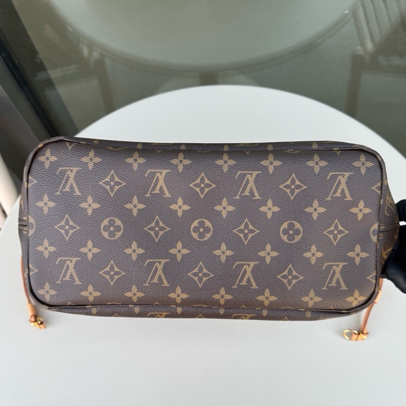 lv neverfull中號米色內里購物袋 芯片款-6